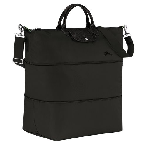 long champ Le Pliage Green expandable Recycled canvas Női Utazótáskák Fekete | HUEB8271