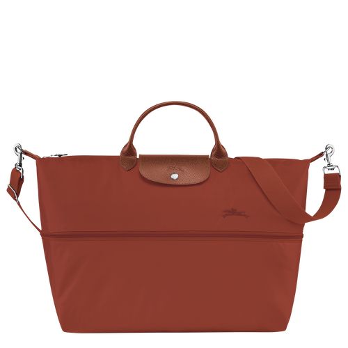 long champ Le Pliage Green expandable Recycled canvas Női Utazótáskák Chestnut | HUWN8270