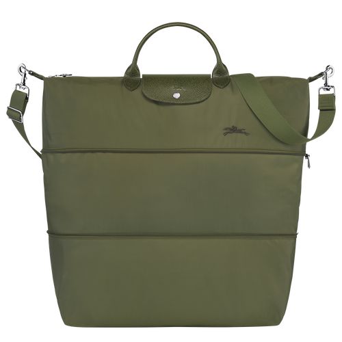 long champ Le Pliage Green expandable Recycled canvas Női Utazótáskák Forest | HUQM8269