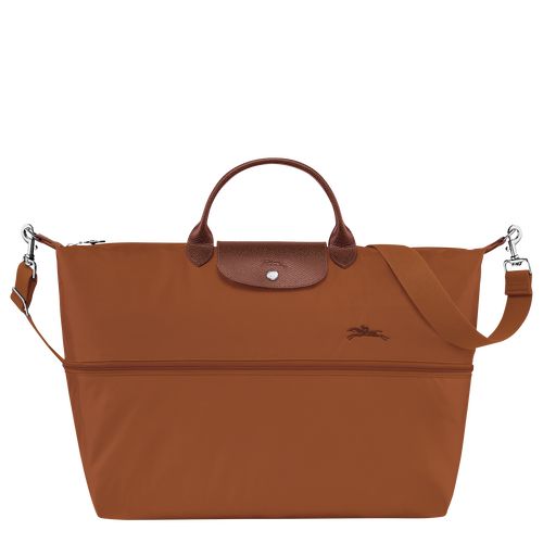 long champ Le Pliage Green expandable Recycled canvas Női Utazótáskák Cognac | HUQM8268