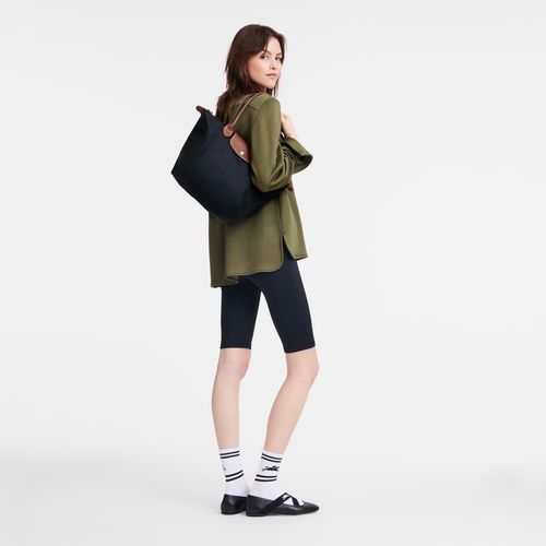 long champ Le Pliage Original L Tote Recycled canvas Női Válltáskák Fekete | HUJP8805