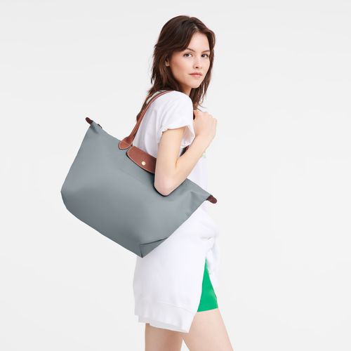 long champ Le Pliage Original L Tote Recycled canvas Női Válltáskák Steel | HUFD8802