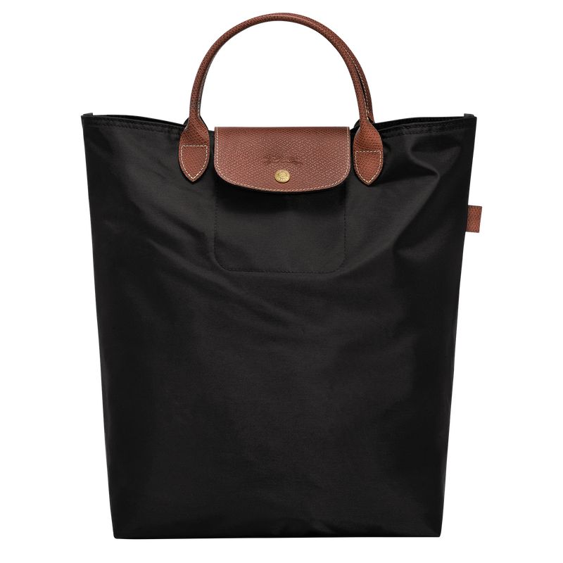 long champ Le Pliage Original M Tote Canvas Női Kézitáska Fekete | HUGS9242