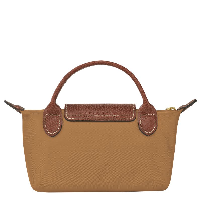 long champ Le Pliage Original with handle Recycled canvas Női Pouches Fawn | HUKO8459