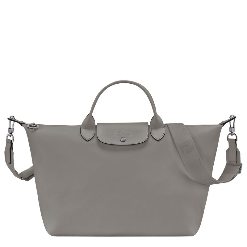 long champ Le Pliage Xtra L Leather Férfi Kézitáska Turtledove | HUIL7481