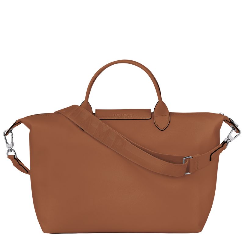 long champ Le Pliage Xtra L Leather Férfi Kézitáska Cognac | HUOK7480