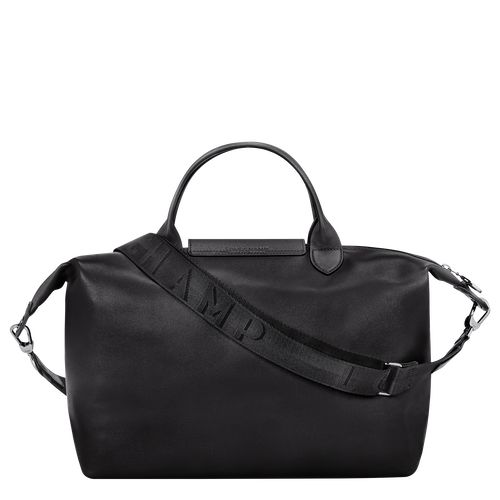 long champ Le Pliage Xtra L Leather Férfi Kézitáska Fekete | HUGS7451