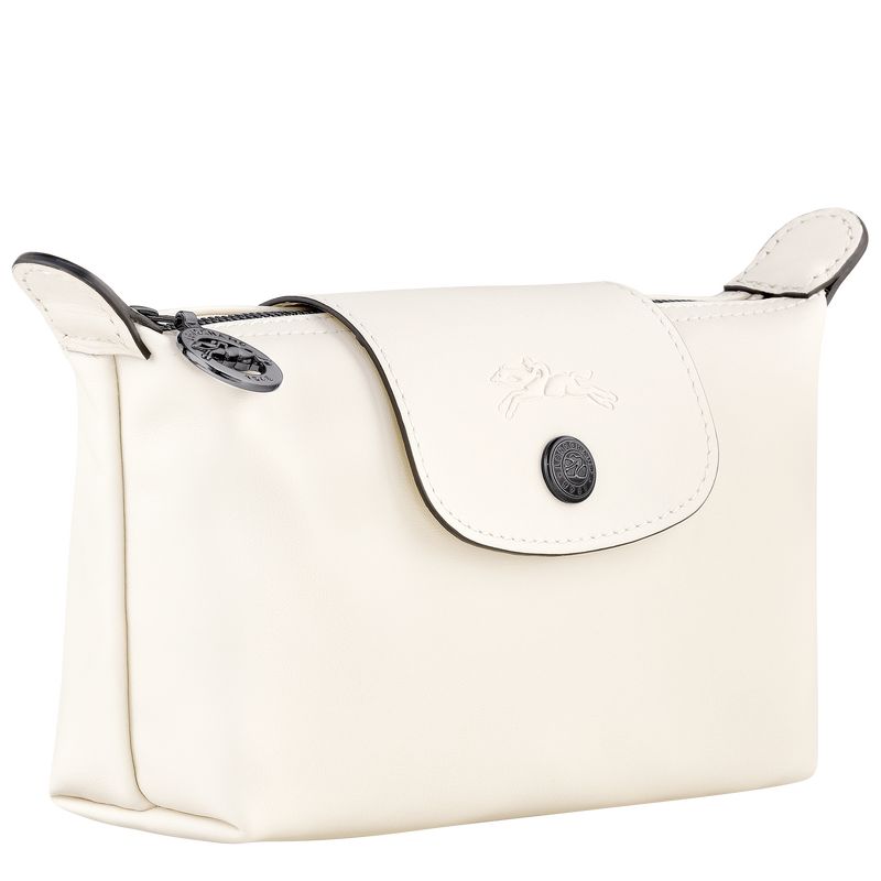 long champ Le Pliage Xtra Leather Női Pouches Ecru | HUXY8716