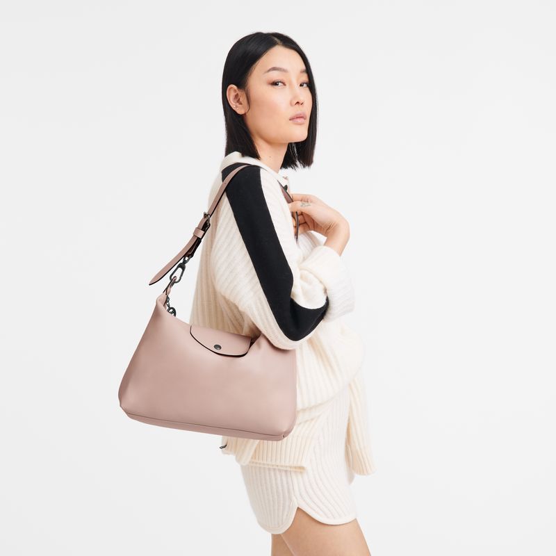 long champ Le Pliage Xtra M Hobo Leather Női Válltáskák Nude | HUUZ8886