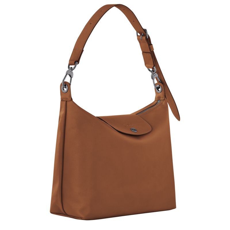 long champ Le Pliage Xtra M Hobo Leather Női Válltáskák Cognac | HUIL8885