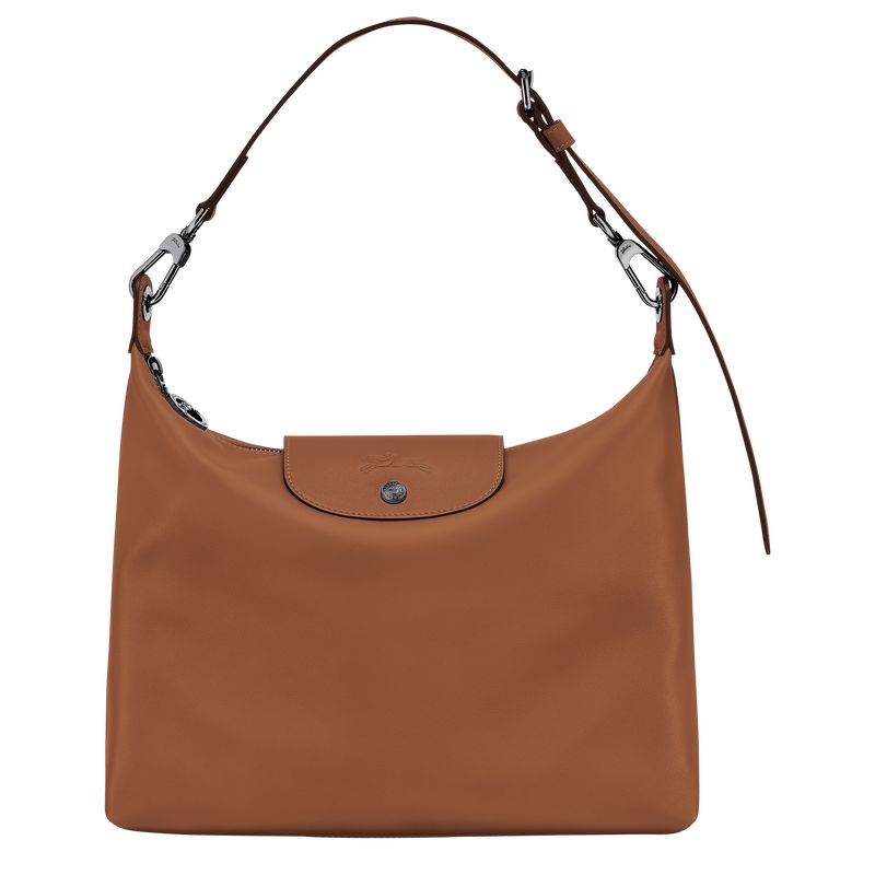 long champ Le Pliage Xtra M Hobo Leather Női Válltáskák Cognac | HUIL8885