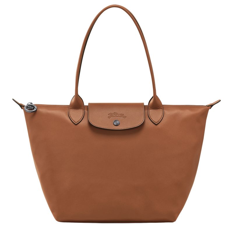 long champ Le Pliage Xtra M Tote Leather Női Válltáskák Cognac | HUEB8843