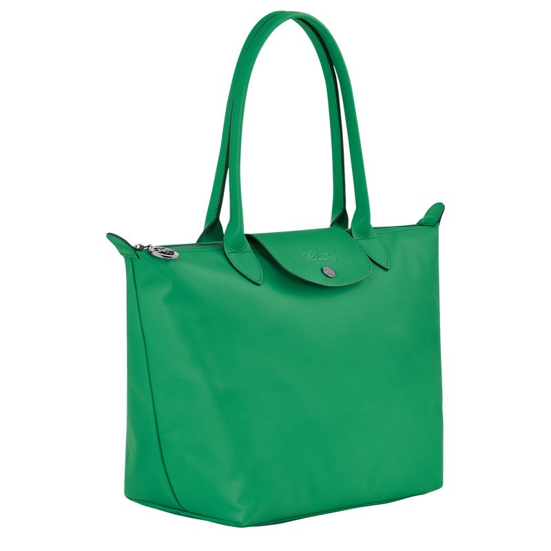 long champ Le Pliage Xtra M Tote Leather Női Válltáskák Zöld | HUWN8842