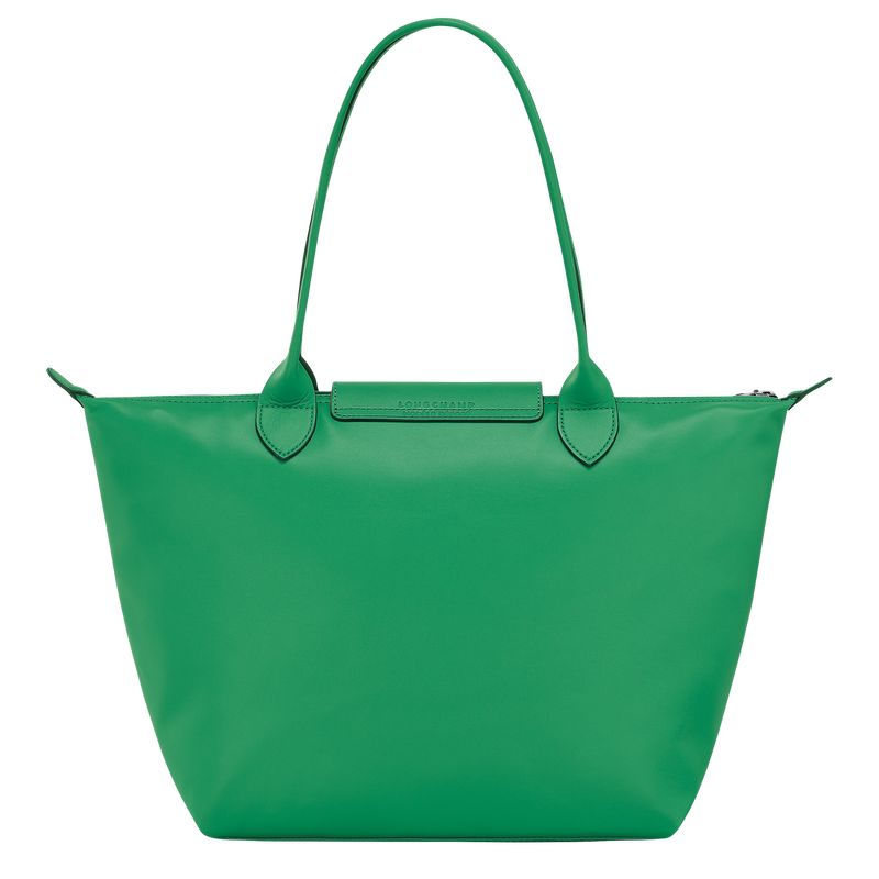 long champ Le Pliage Xtra M Tote Leather Női Válltáskák Zöld | HUWN8842