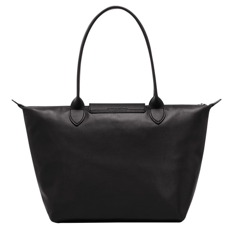 long champ Le Pliage Xtra M Tote Leather Női Válltáskák Fekete | HUWN8839