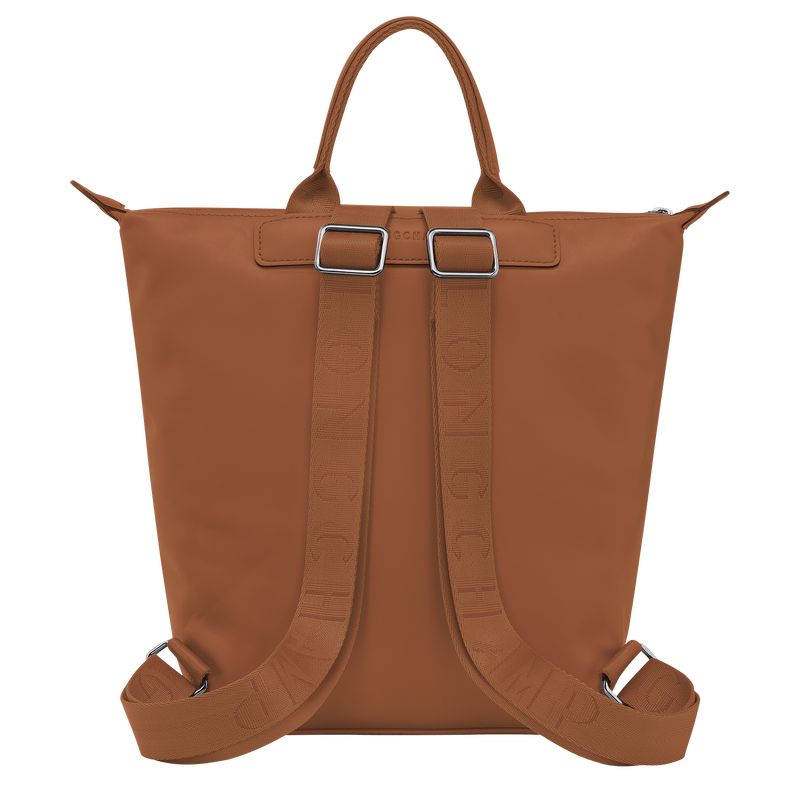 long champ Le Pliage Xtra S Leather Férfi Hátizsákok Cognac | HUHA7556