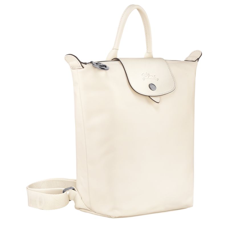 long champ Le Pliage Xtra S Leather Férfi Hátizsákok Ecru | HUGS7555