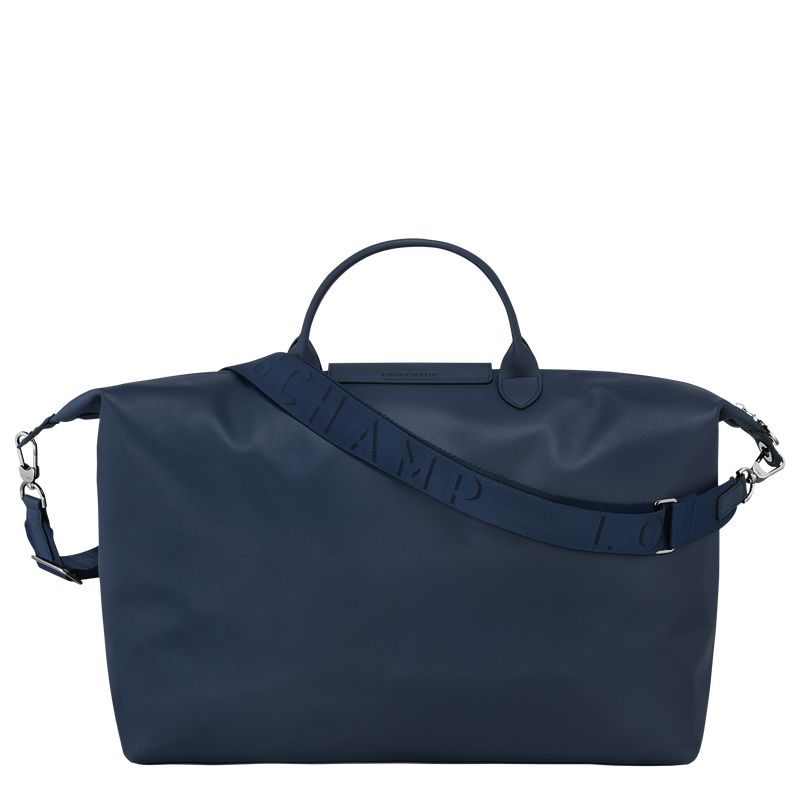 long champ Le Pliage Xtra S Leather Férfi Utazótáskák Sötétkék | HUXY7249