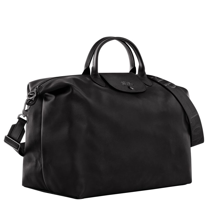 long champ Le Pliage Xtra S Leather Férfi Utazótáskák Fekete | HUUZ7222