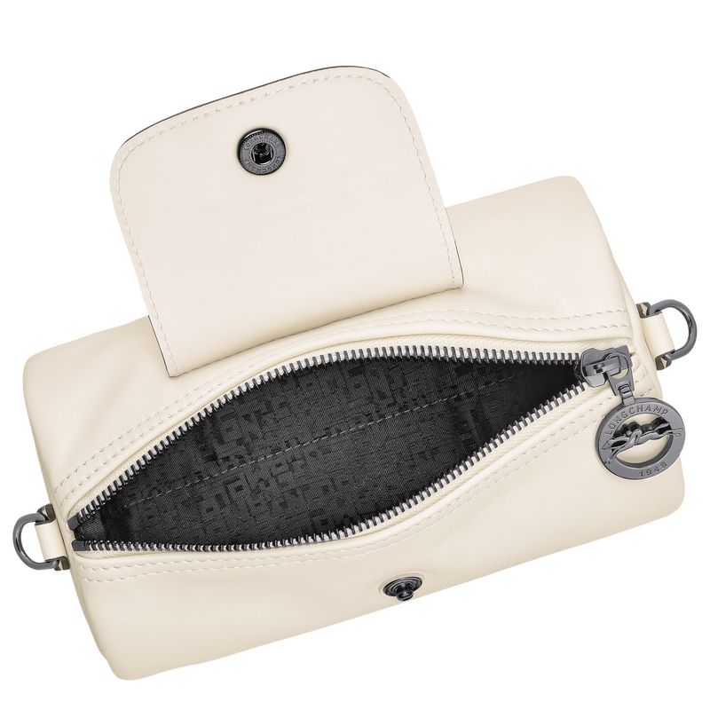 long champ Le Pliage Xtra XS Crossbody Leather Női Mini Táskák Ecru | HUKO9291