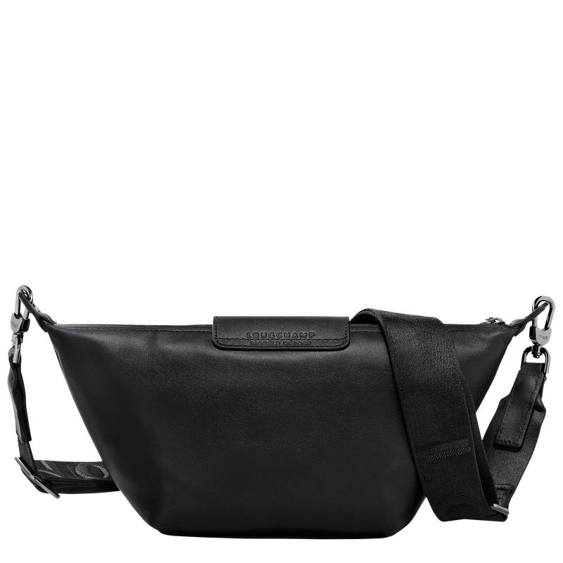 long champ Le Pliage Xtra XS Crossbody Leather Női Mini Táskák Fekete | HUBE9285