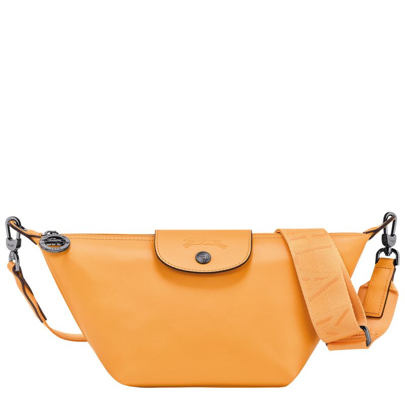 long champ Le Pliage Xtra XS Crossbody Leather Női Válltáskák Sárgabarack | HUUZ8834