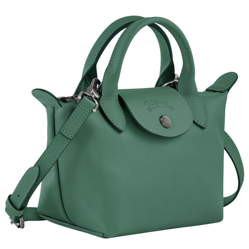 long champ Le Pliage Xtra XS Handbag Leather Női Mini Táskák Sage | HUEB9306