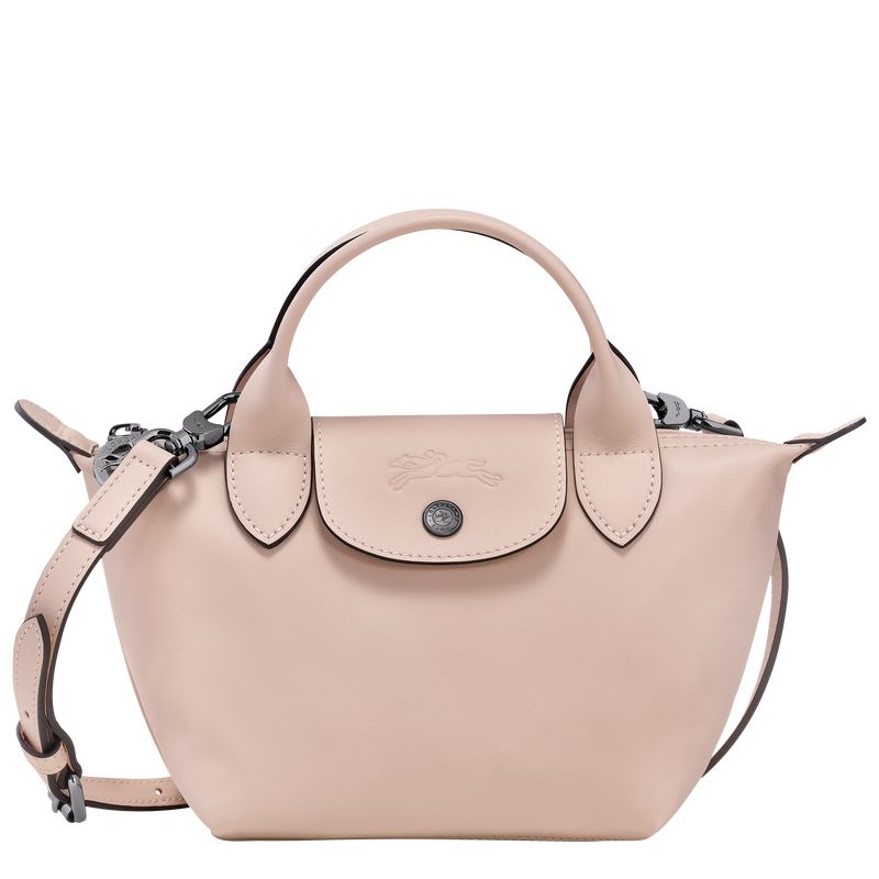 long champ Le Pliage Xtra XS Handbag Leather Női Mini Táskák Nude | HURV9305