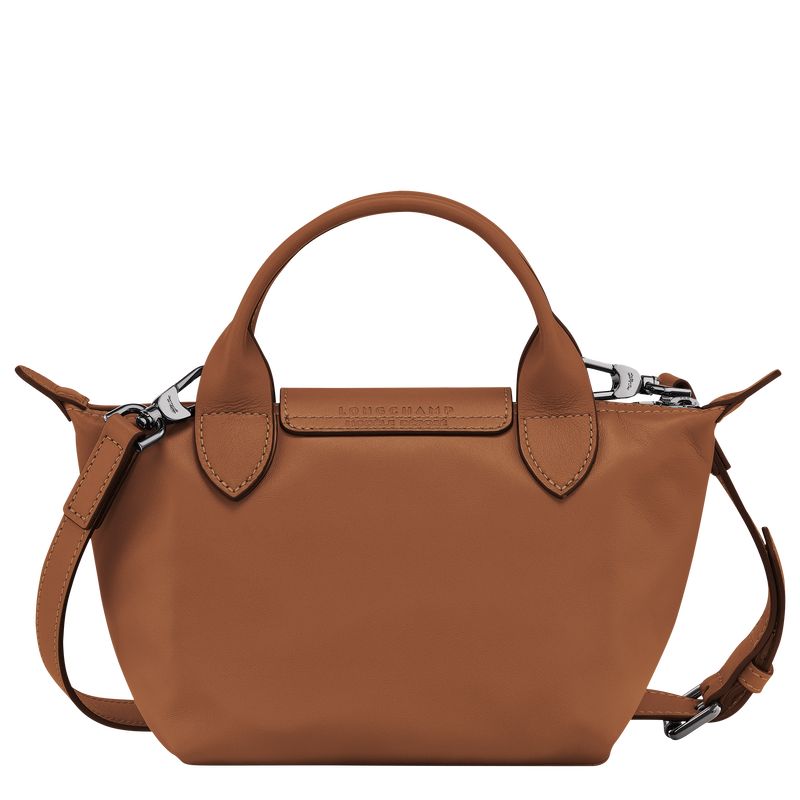 long champ Le Pliage Xtra XS Handbag Leather Női Mini Táskák Cognac | HUTC9304