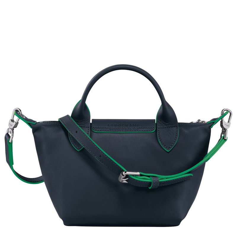 long champ Le Pliage Xtra XS Handbag Leather Női Mini Táskák Sötétkék | HUNW9388