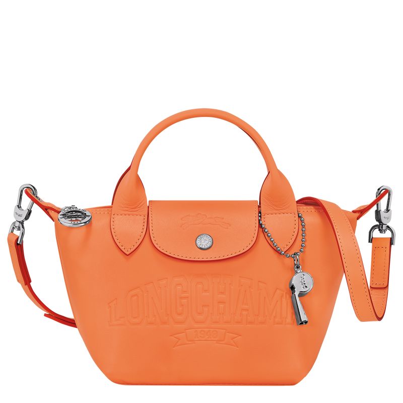 long champ Le Pliage Xtra XS Handbag Leather Női Mini Táskák Narancssárga | HUMQ9387