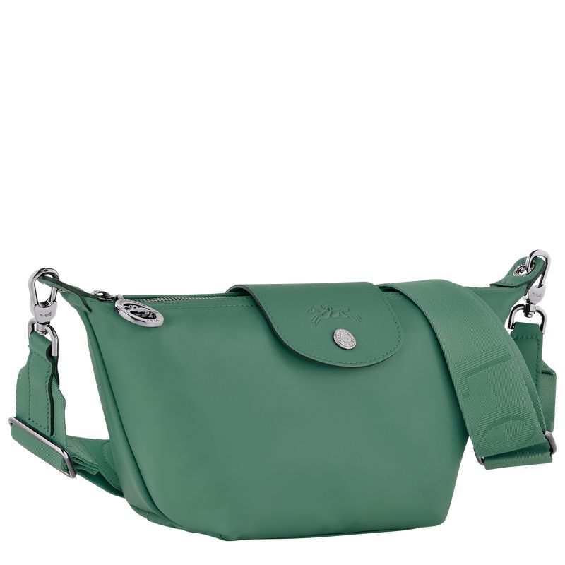 long champ Le Pliage Xtra XS Leather Férfi Crossbody Táska Sage | HUSG7604