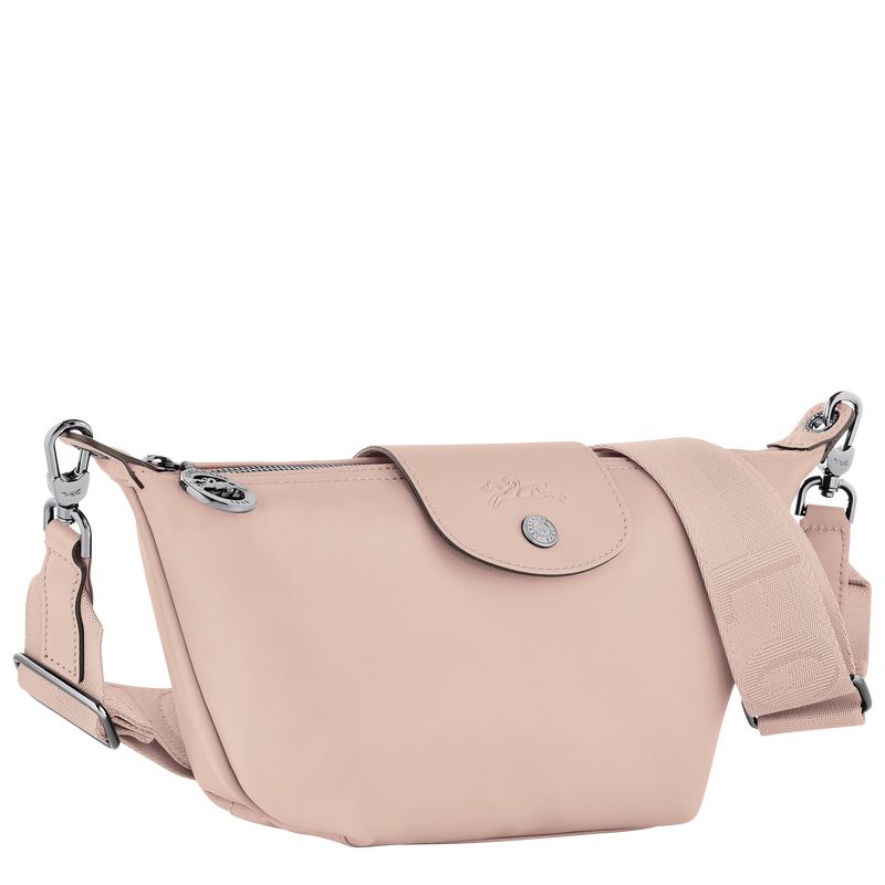 long champ Le Pliage Xtra XS Leather Férfi Crossbody Táska Nude | HUAH7603