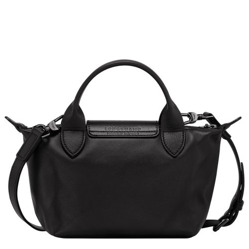 long champ Le Pliage Xtra XS Leather Női Kézitáska Fekete | HURV9045