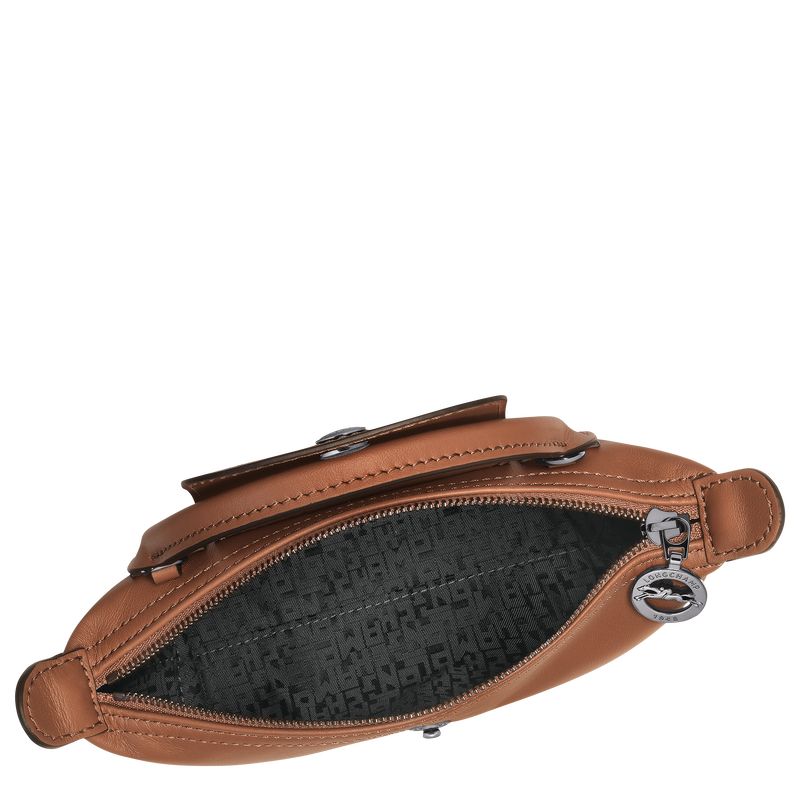 long champ Le Pliage Xtra XS Pouch Leather Női Crossbody Táska Cognac | HUYX8950