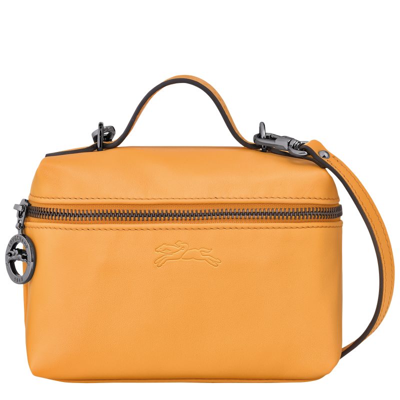 long champ Le Pliage Xtra XS Vanity Bőr Női Crossbody Táska Sárgabarack | HUZU9016