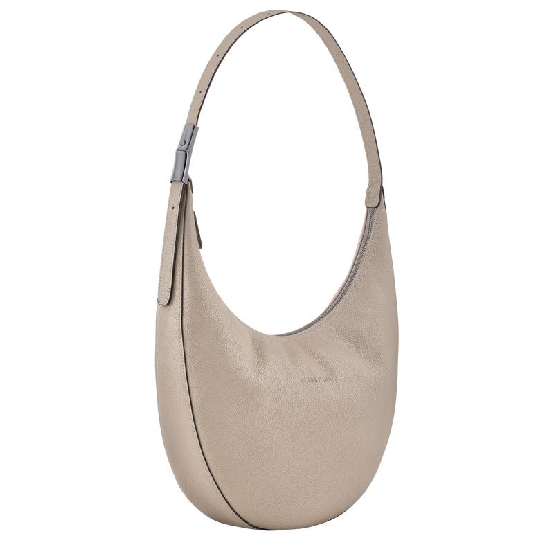 long champ Le Roseau Essential L Crossbody Leather Női Válltáskák Clay | HUFD8879