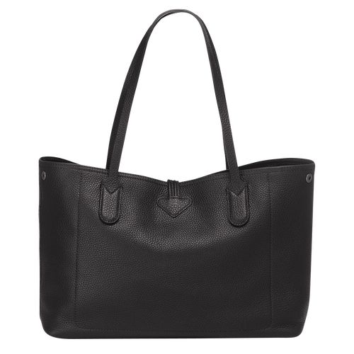 long champ Le Roseau Essential L Tote Leather Női Válltáskák Fekete | HUXY8820