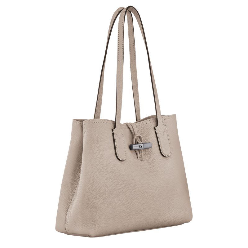 long champ Le Roseau Essential M Tote Leather Női Válltáskák Clay | HUVR8863