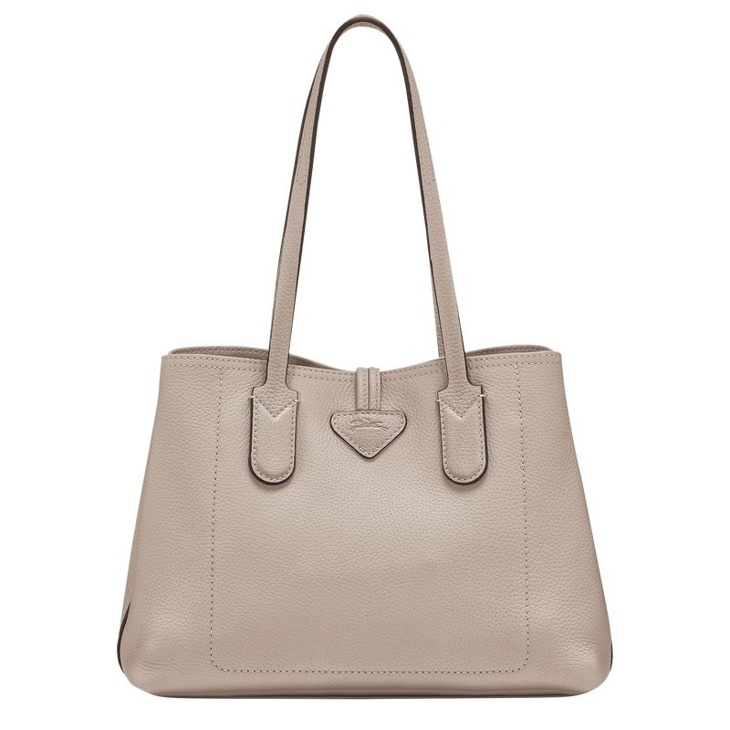 long champ Le Roseau Essential M Tote Leather Női Válltáskák Clay | HUVR8863