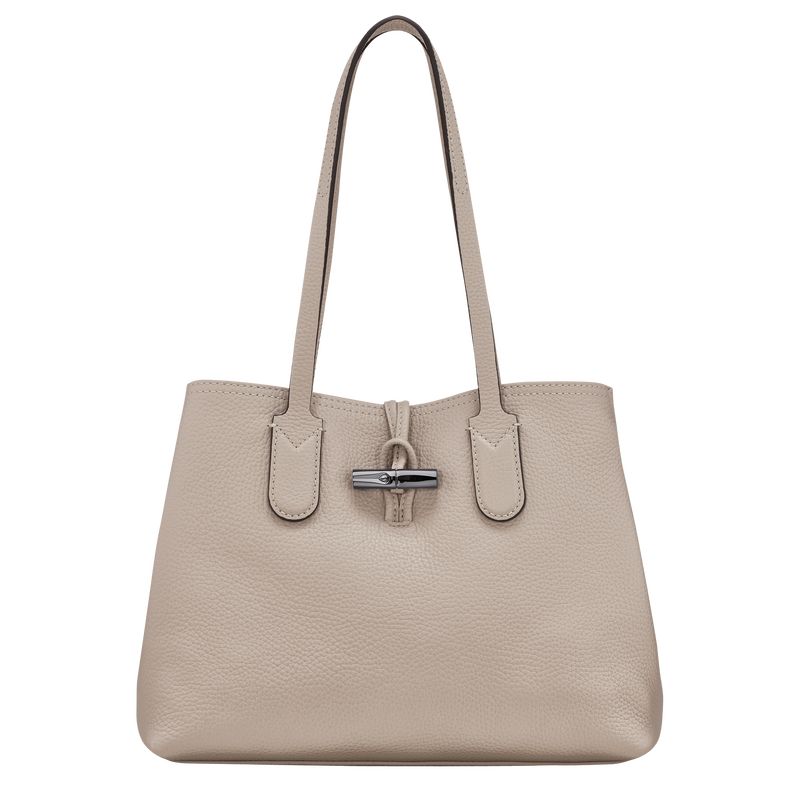 long champ Le Roseau Essential M Tote Leather Női Válltáskák Clay | HUVR8863