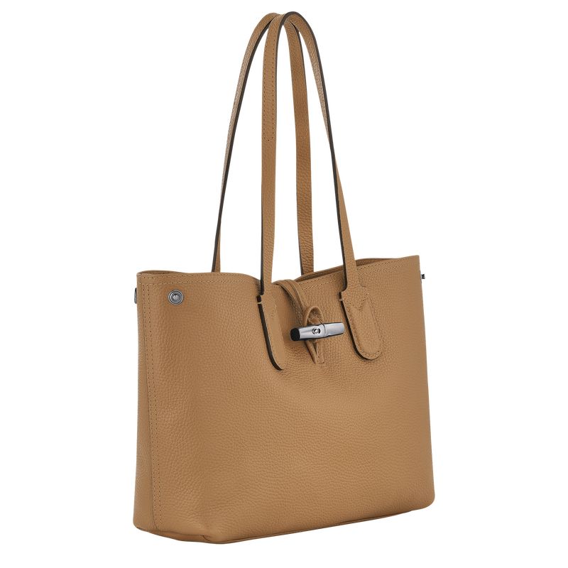 long champ Le Roseau Essential M Tote Leather Női Válltáskák Fawn | HUCT8862