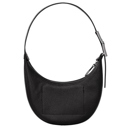 long champ Le Roseau Essential S Hobo Leather Női Válltáskák Fekete | HUHA8825