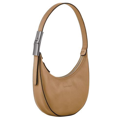 long champ Le Roseau Essential S Hobo Leather Női Válltáskák Fawn | HUJP8824