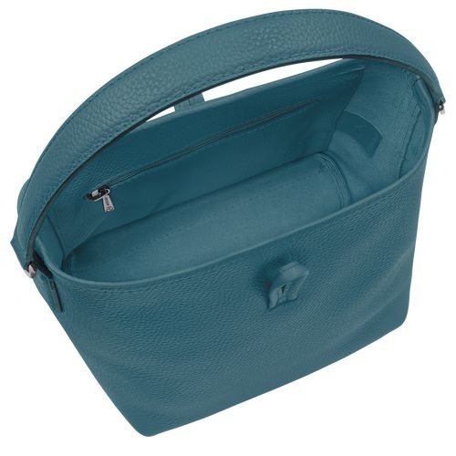 long champ Le Roseau Essential XS Bucket Leather Női Mini Táskák Páva | HUHA9272