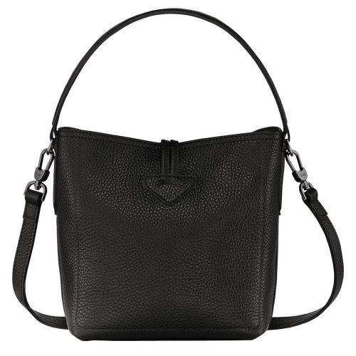 long champ Le Roseau Essential XS Bucket Leather Női Mini Táskák Fekete | HUDF9269