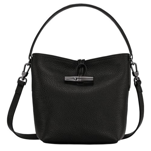 long champ Le Roseau Essential XS Bucket Leather Női Crossbody Táska Fekete | HUOK8936