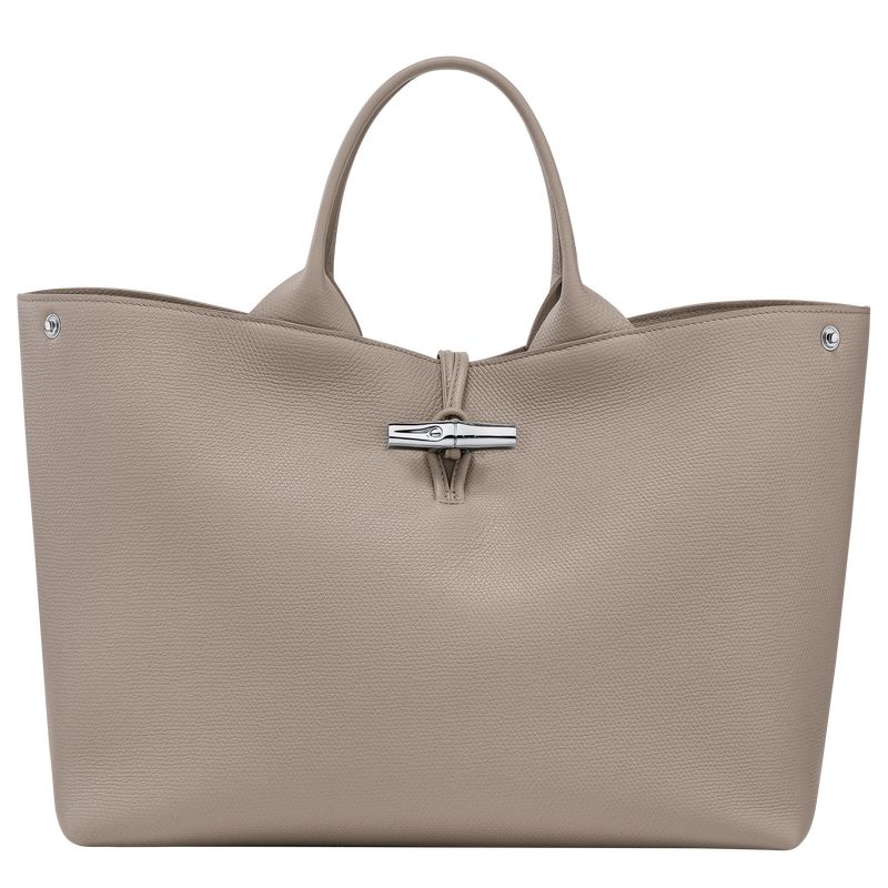 long champ Le Roseau L Leather Női Kézitáska Clay | HUJP9117