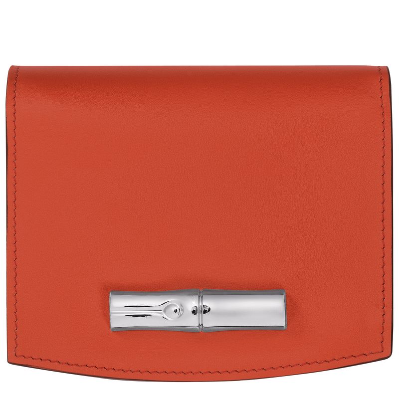 long champ Le Roseau Leather Női Pénztárca Paprika | HUJP8564