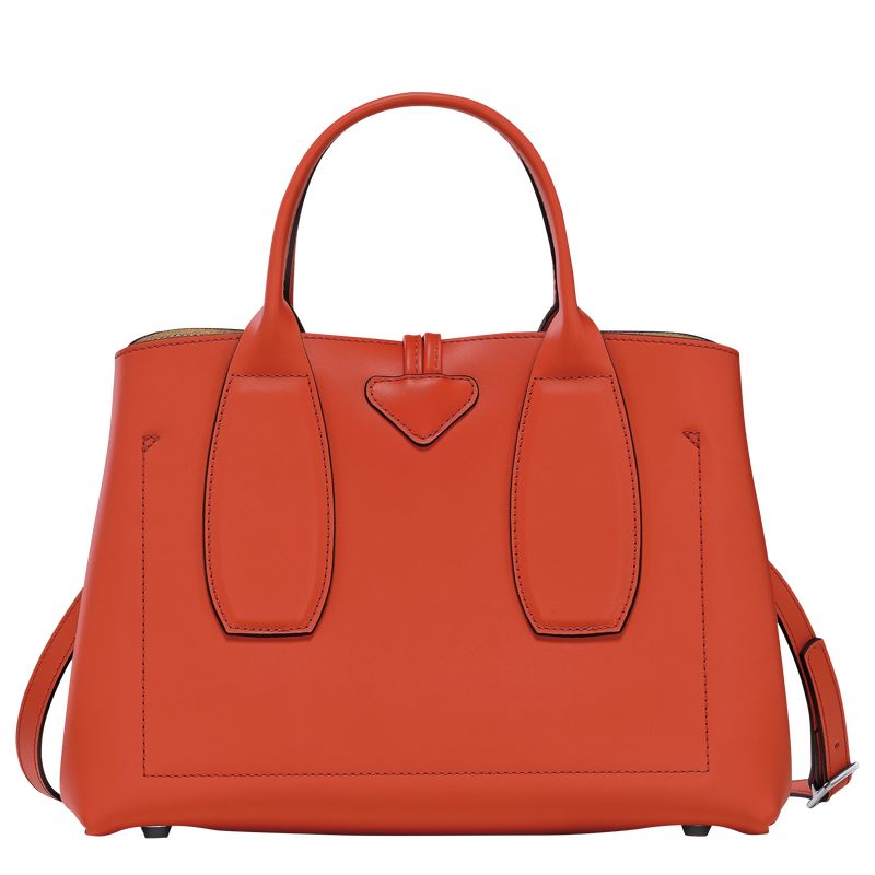 long champ Le Roseau M Leather Női Kézitáska Paprika | HUEB9155